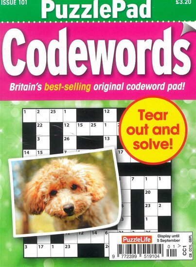 Puzzlelife PuzzlePad Codewords Magazine