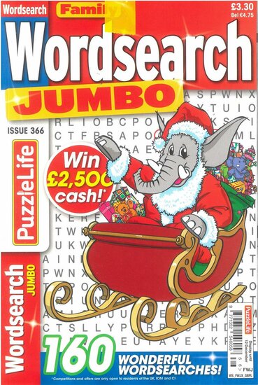 Puzzlelife Family Wordsearch Jumbo Magazine