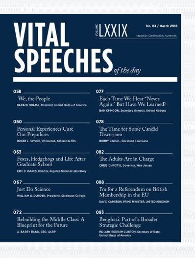 Vital Speeches Of The Day Magazine Subscription - American Magazines